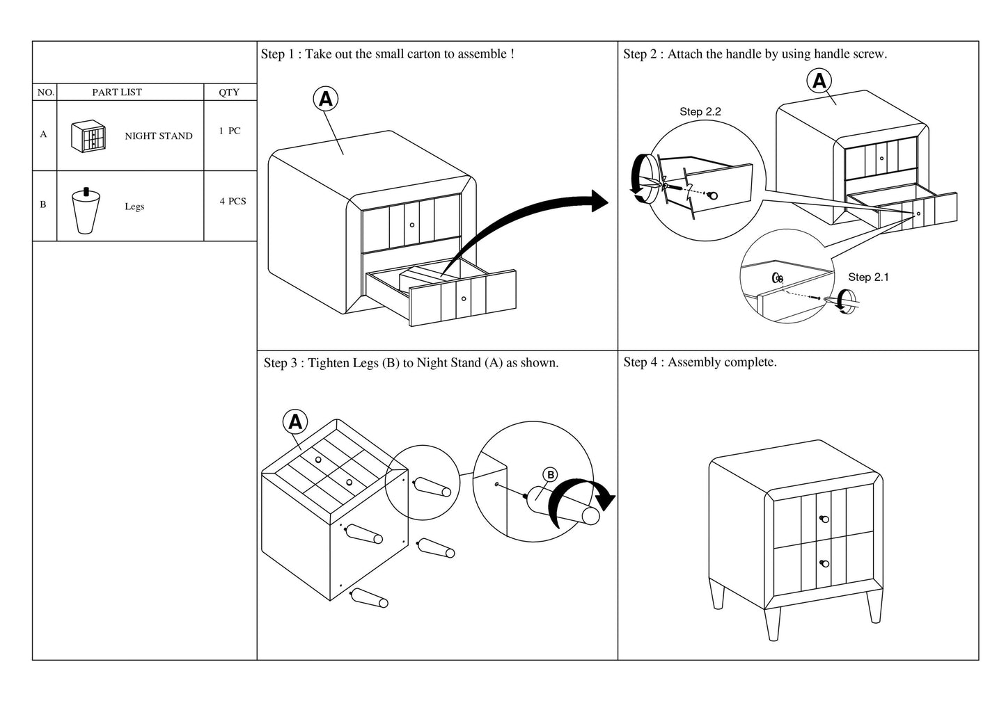 Navy Blue Color Velvet Gorgeous 1pc Nightstand Bedside Table 2x Drawers Bedroom Furniture Sleek Design Tempered Legs
