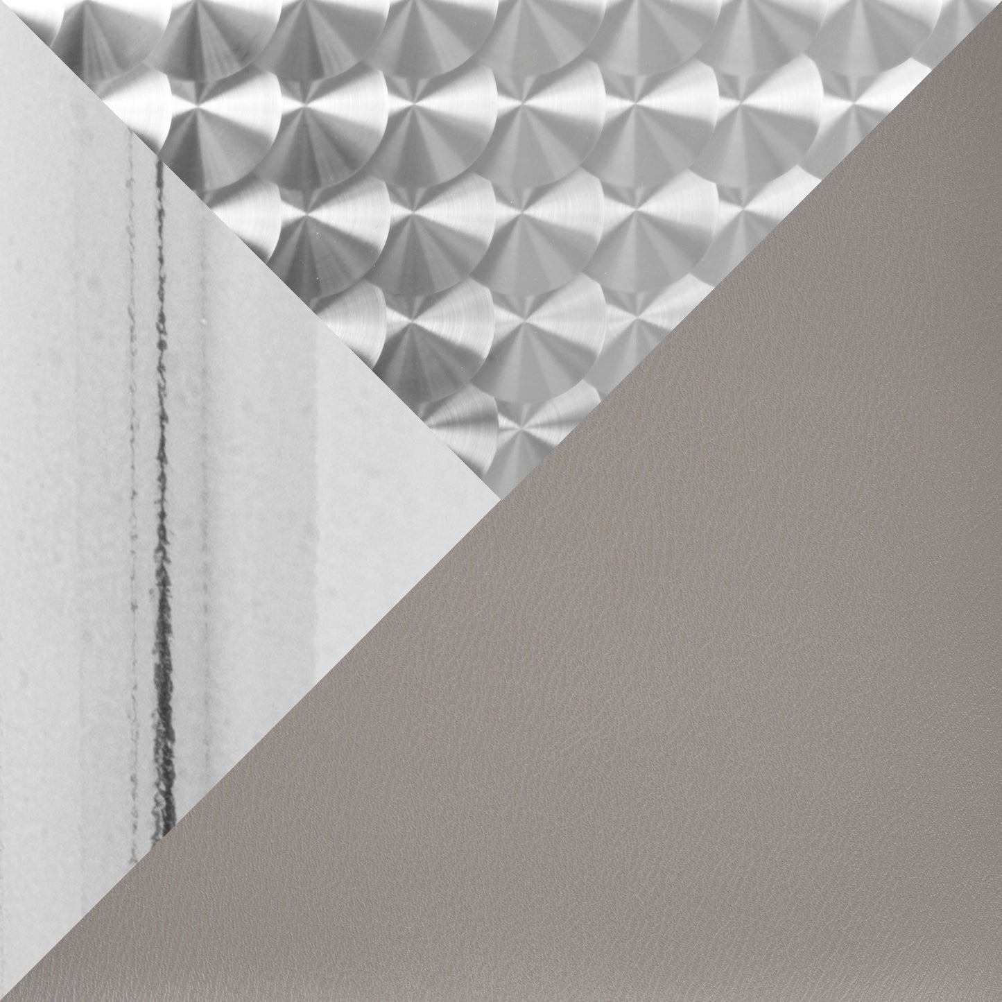 Contemporary Adjustable 3-Piece Square Bistro Bar Set with Oval Footrest, PVC Upholstery, Silver-Chrome