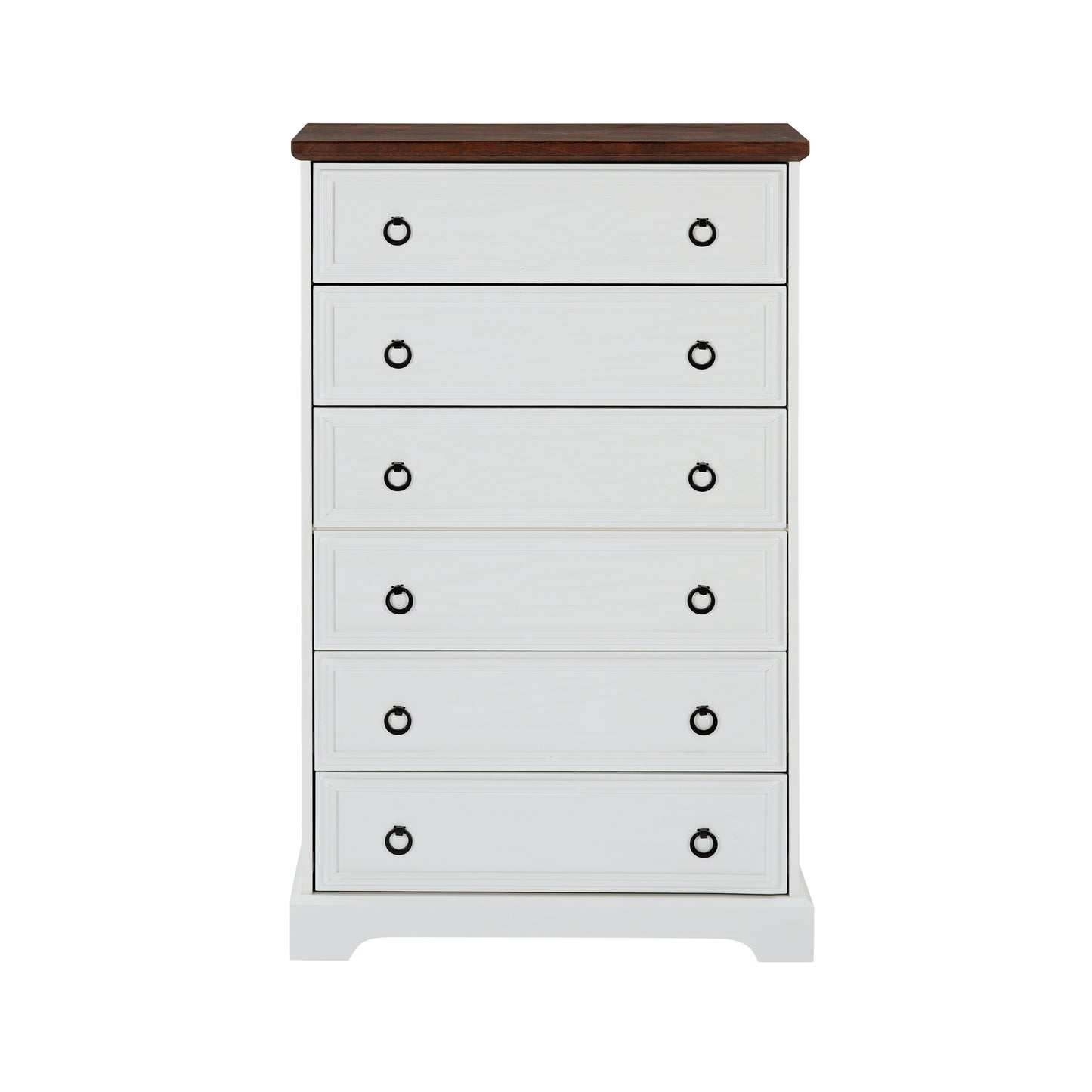Elegant White 6-Drawer Tall Dresser for Bedroom and Living Room - Spacious Storage Solutions with Smooth Gliding Drawers and Stylish Design