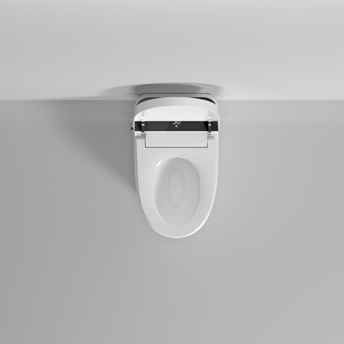 Intelligent Bidet Toilet with Automatic Seat, Foot Sensor Control, LED Display, Night Light, Warm Water & Dryer - Modern Porcelain Design in White
