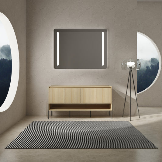 60-Inch Modern Freestanding Bathroom Vanity with 4 Soft-Close Doors - Sink Not Included