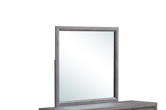 Contemporary Foil Grey Dresser Mirror