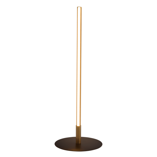 LED Table Lamp with On/Off Switch, 7-Inch Round Metal Base, 19-Inch Tall, Mid-Century Modern Lamp, Black