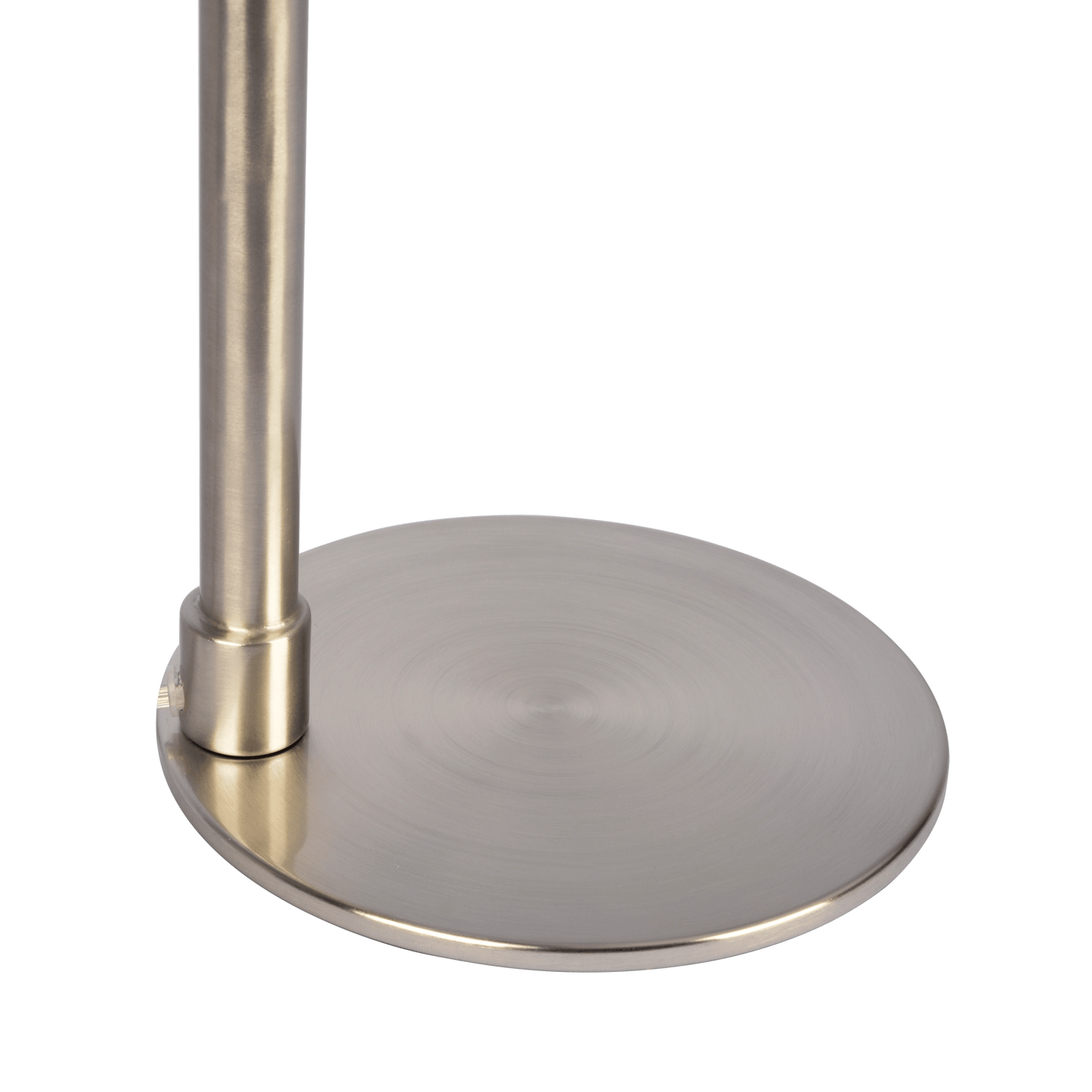 Modern Table Lamp with On/Off Switch, Curved Metal Base, Linen Shade, 11x11x19 in, 3 lb - Brushed Nickel