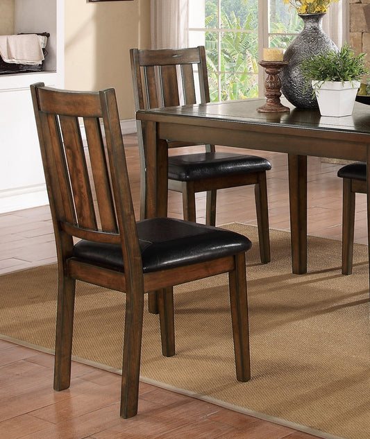 Five Piece Dining Set Dinette Dark Brown Cherry Finish