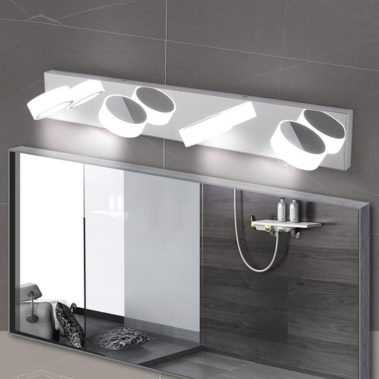 LED 4-Light Vanity Light Fixture for Bathroom - Modern Wall-Mount Over-Mirror Bath Lighting, 29in Chrome