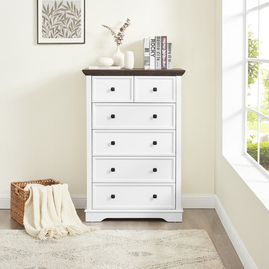 Elegant 6-Drawer Tall Chest of Drawers for Stylish Storage and Organization