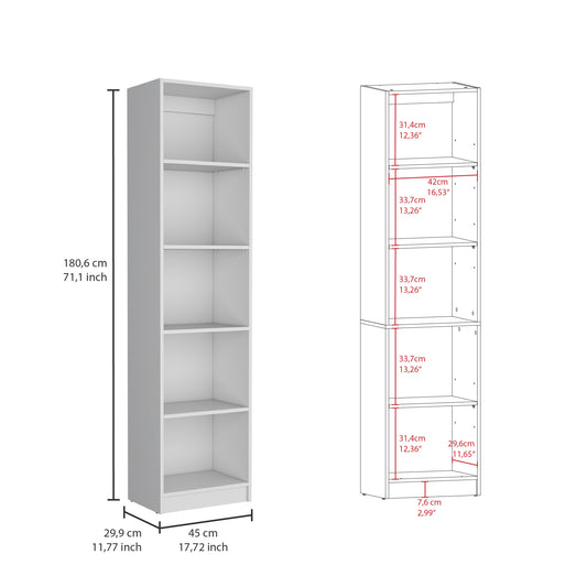 Modern 2-Piece White Bookcase Set with 9 Shelves and Storage Cabinet for Living Room