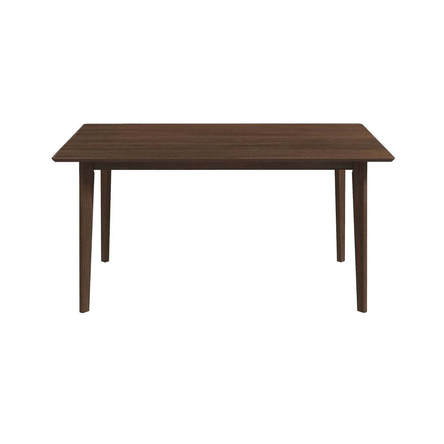 Solid Wood Dining Table Mid Century Modern Warm Brown