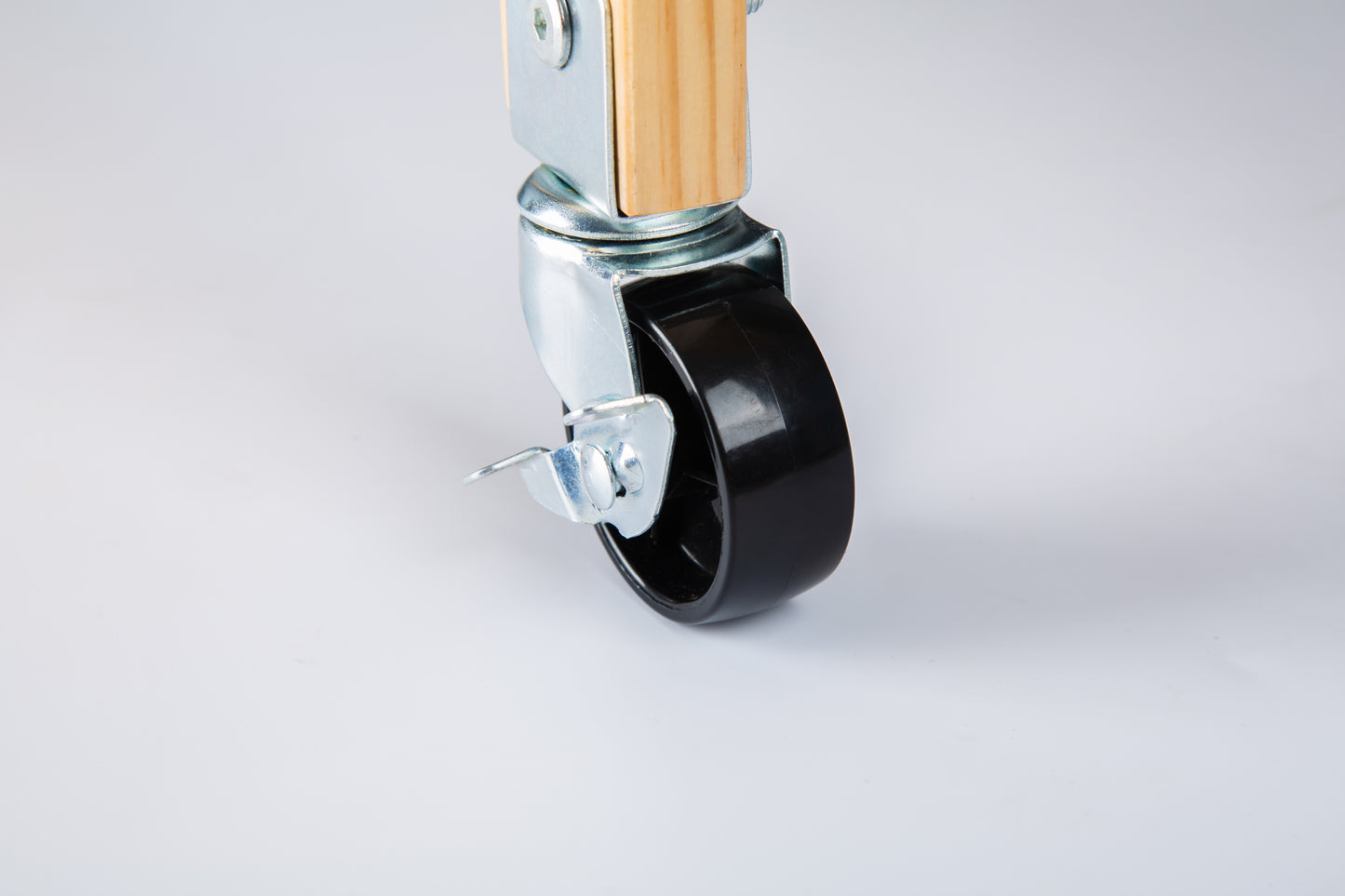 Mobile Kitchen Island with Rubber Wood Top, Adjustable Shelves & Spice Rack - Black-Beech Finish