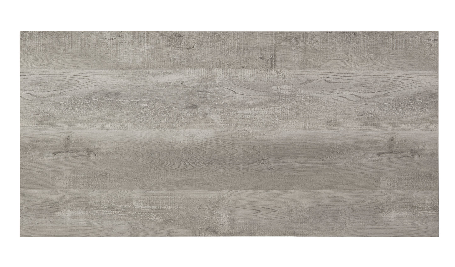 Modern Grey Oak Writing Desk with Storage Solutions