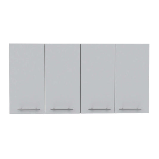 FM FURNITURE Sitka Modern Wall Cabinet with Four Doors and Spacious Storage