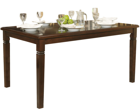 Oak Veneer Dining Table Transitional Style Espresso Finish