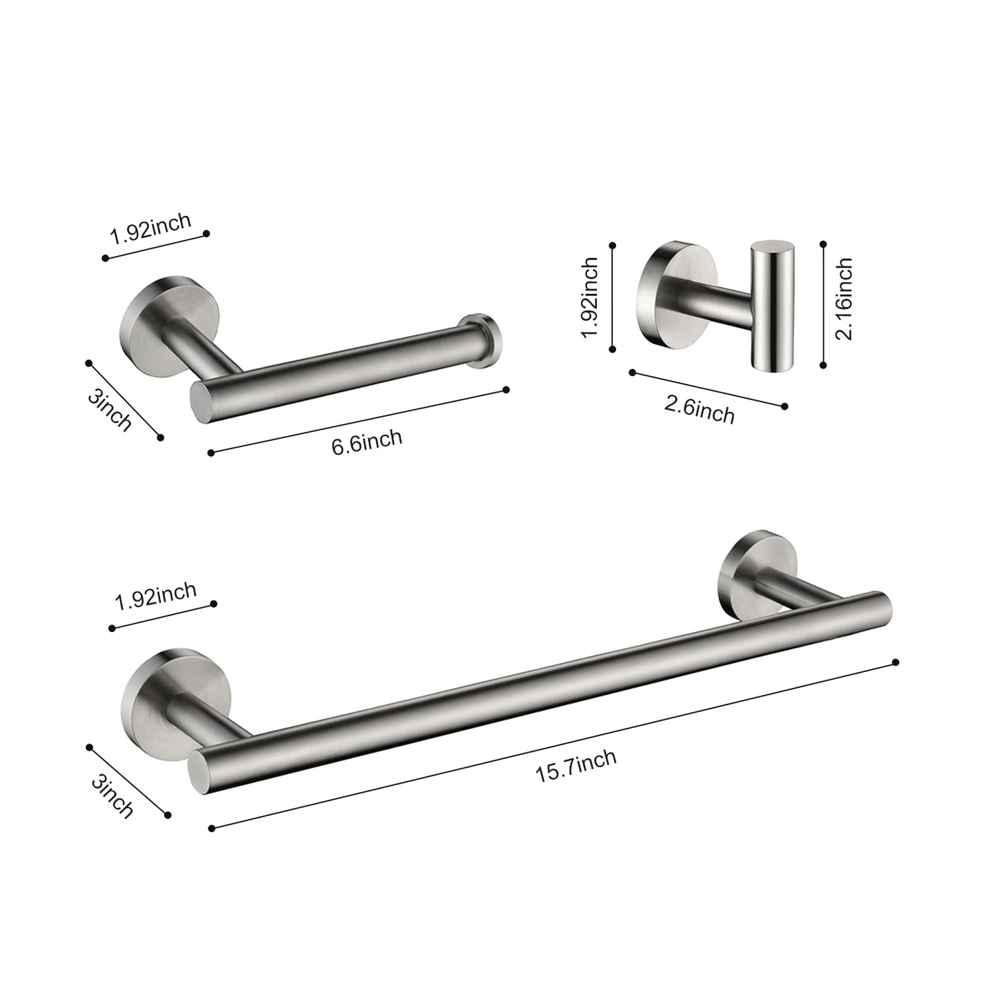 3 - Piece Bathroom Hardware Set