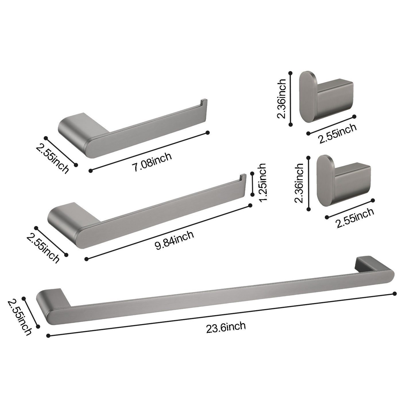 5- Piece Bathroom Hardware Set