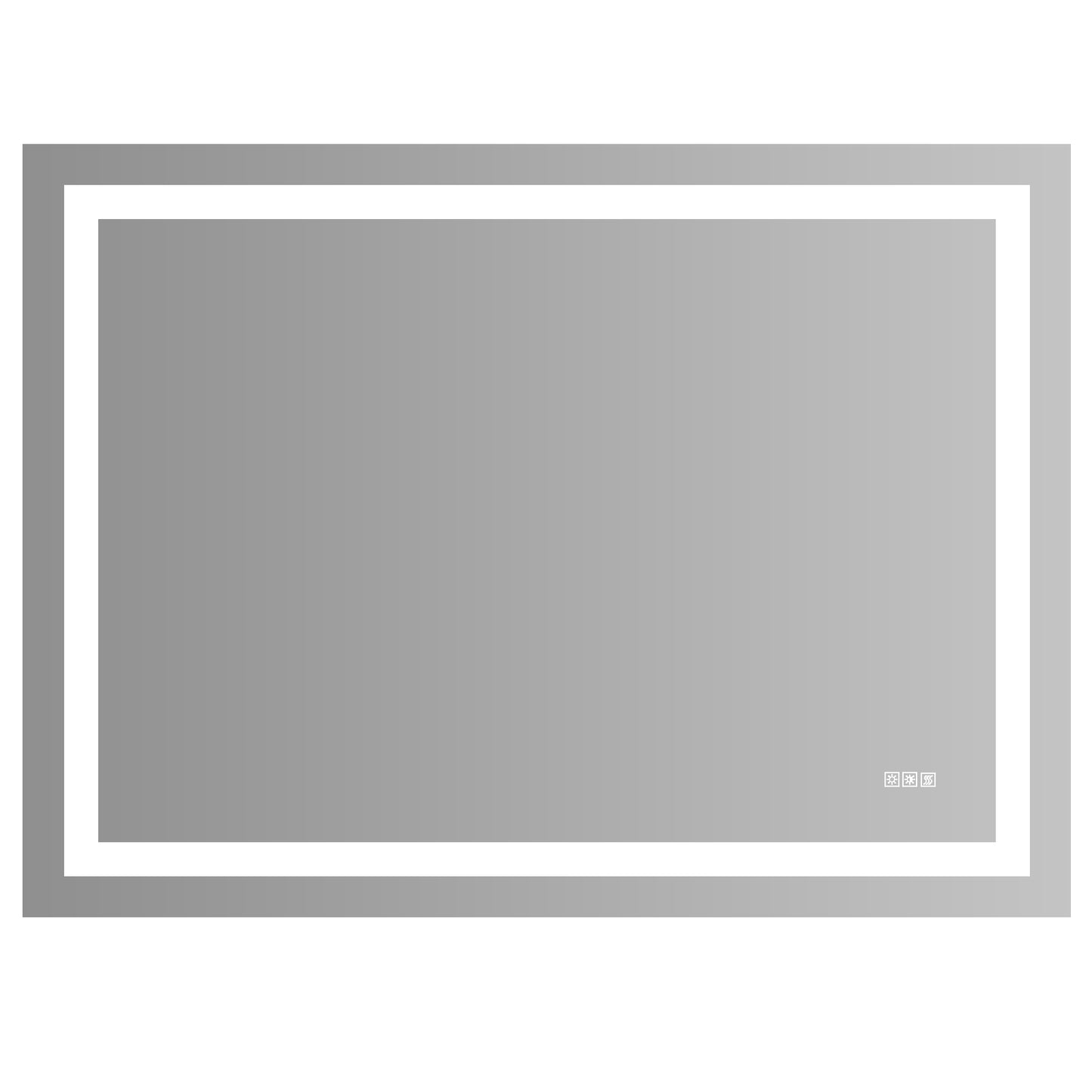 Illuminated Anti-Fog Bathroom Vanity Mirror 48x36 Inch with Dimmable LED Lights