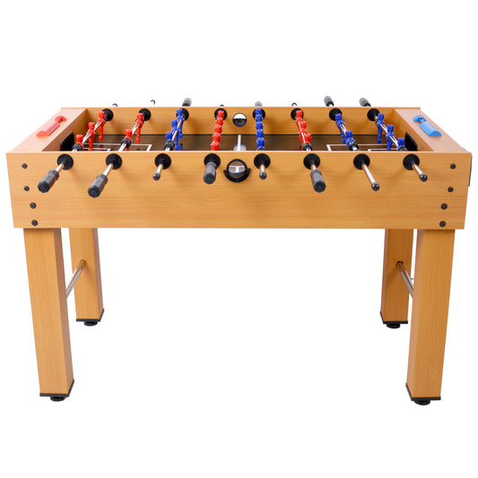 54-Inch Foosball Table with Analog Scoring, 46-1/4 x 24-3/4 Playfield, Free Accessories, Brown