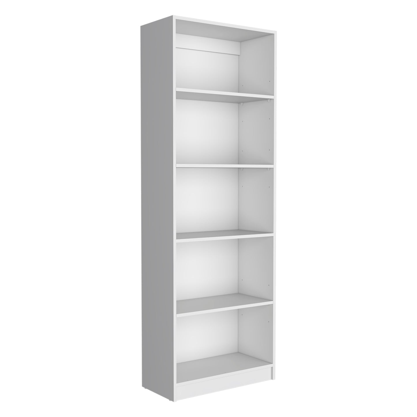 Modern White 3-Piece Bookcase Set with Ample Shelving for Living Room and Office