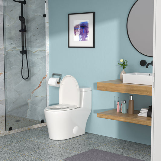 Modern Ceramic One-Piece Toilet with Soft-Close Seat and Powerful Tornado Flush System