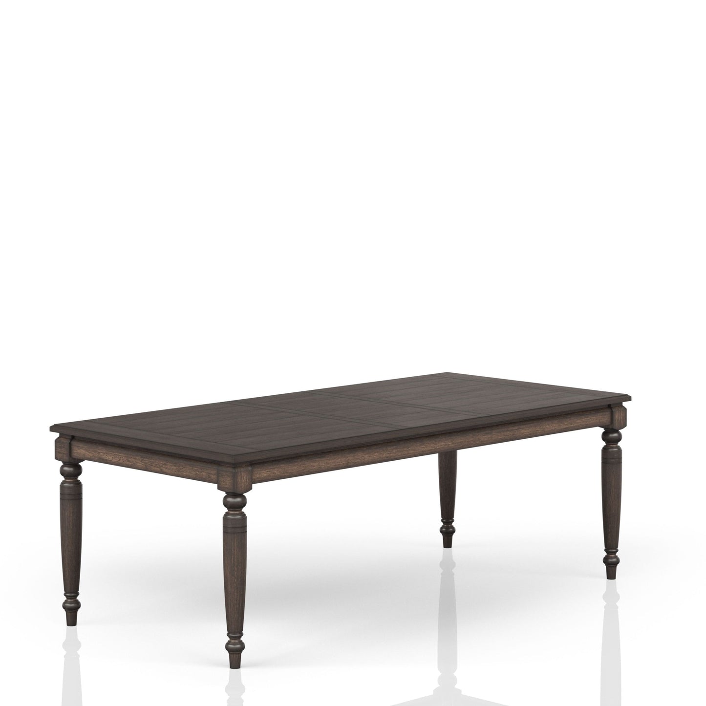 Expandable Dining Table 88 Inch Solid Wood MDF Deep Coffee