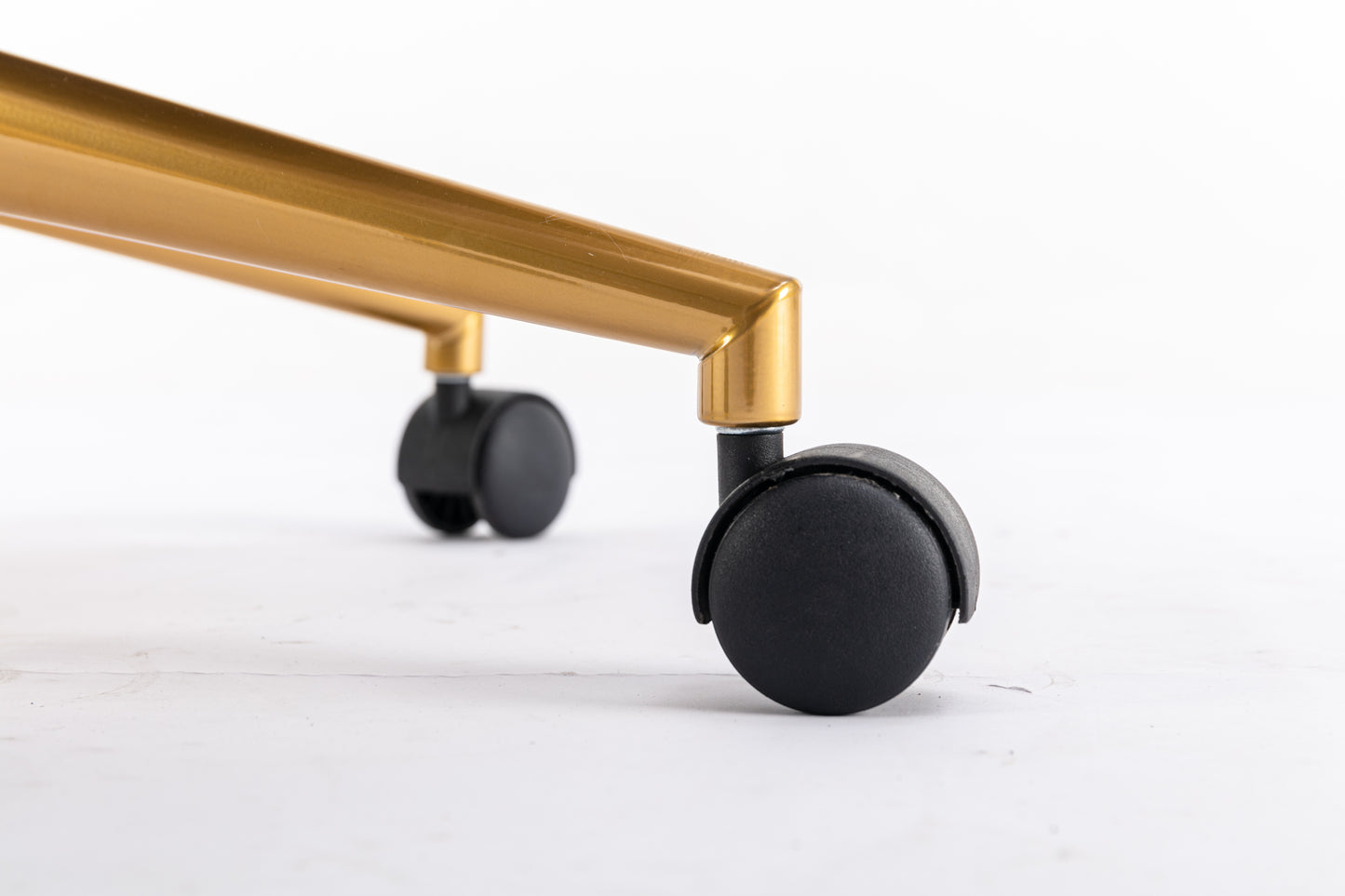 Elegant Grey Faux Fur Office Chair with Golden Base - Fluffy Makeup Vanity Chair for Stylish Girls