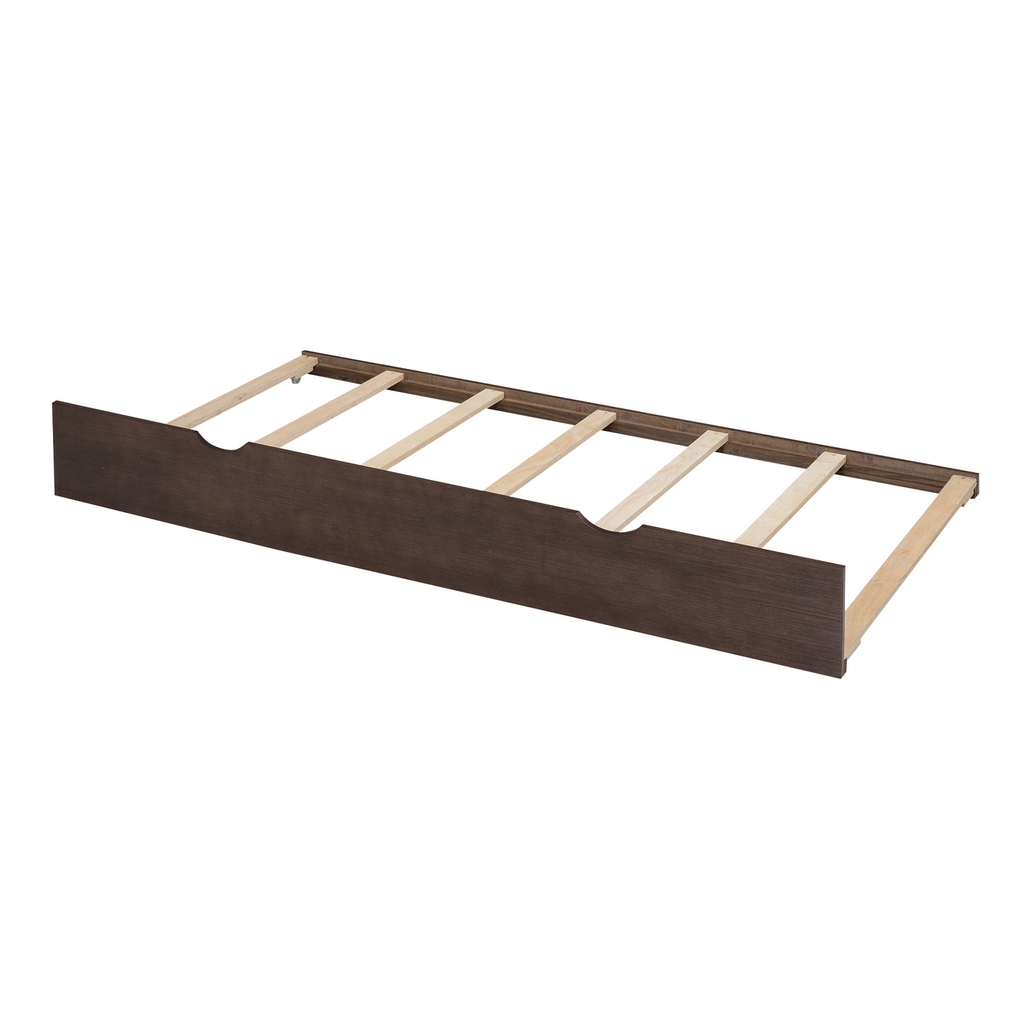 Espresso Full Size Storage Bed with Trundle and Dual Drawers, Pull-Out Shelving System