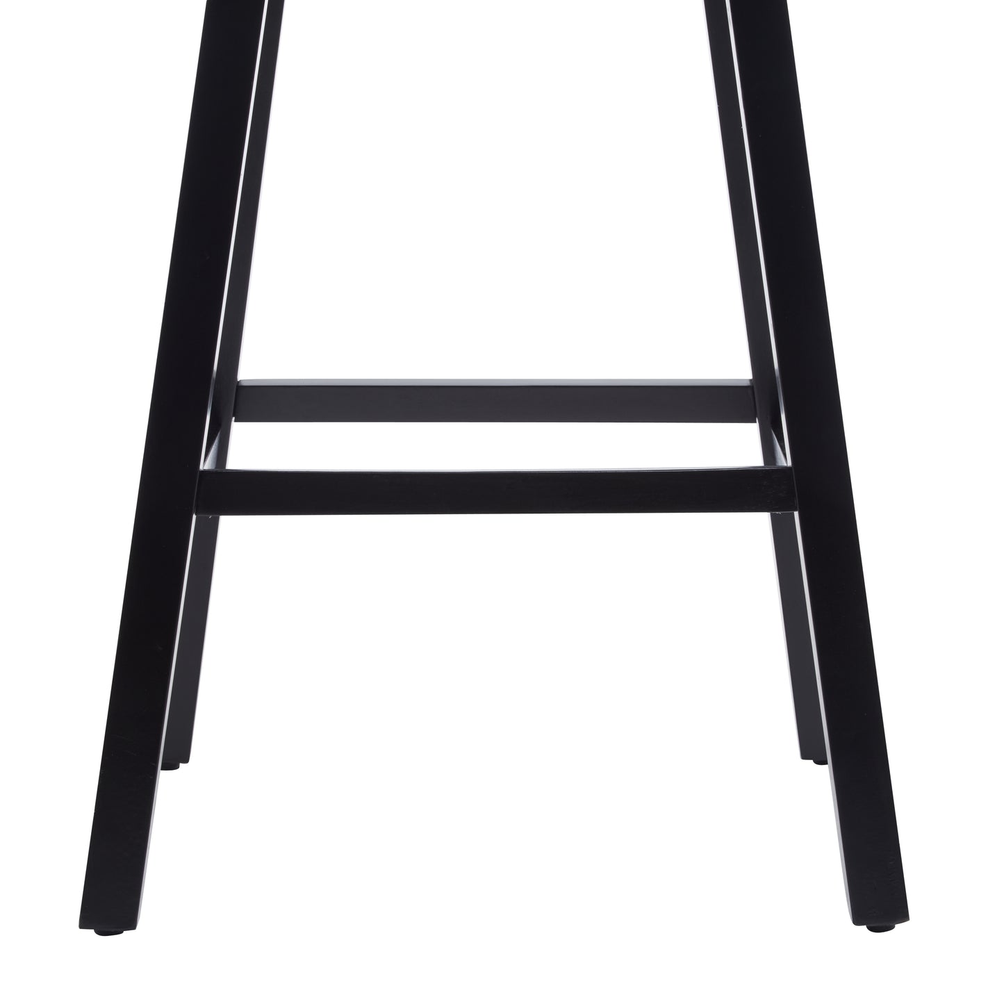 33.25 Inch Swivel Counter Stools Set Black Beige Rubberwood