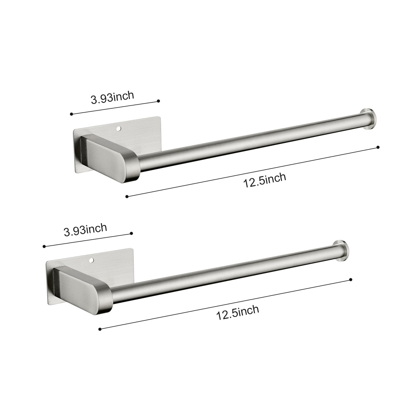 2 Pack Paper Towel Holder Wall Mount, Self-Adhesive or Drilled Paper Towel Holder Under Cabinet. Suitable for kitchen, bathroom, pantry