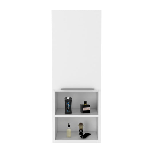 Medicine Cabinet Hazelton, Open and Interior Shelves, White Finish
