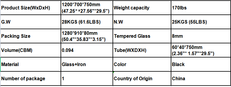 Glass Top Dining Table With Tempered Glass Surface Black