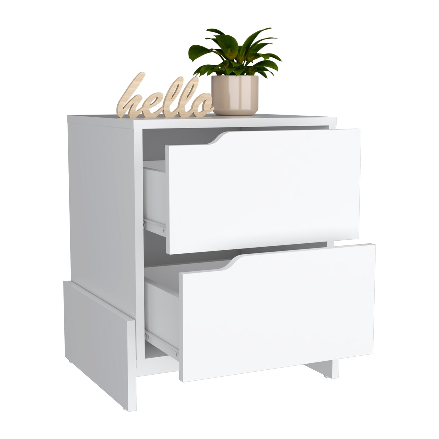 Elegant Luss 2-Drawer Nightstand for Modern Bedrooms
