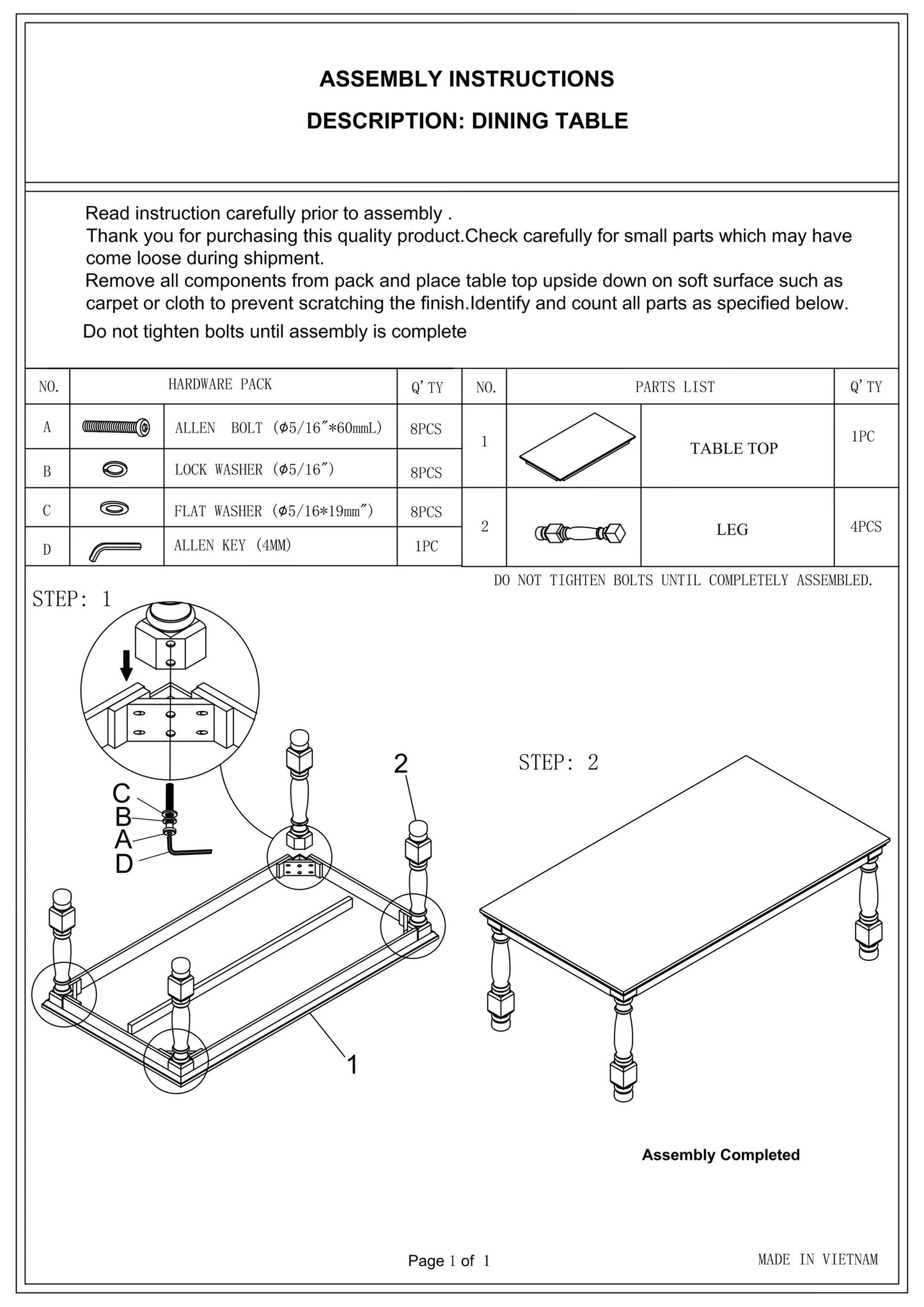 Dining Table 1pc Acacia Veneer Modern Dining Room Light Grey