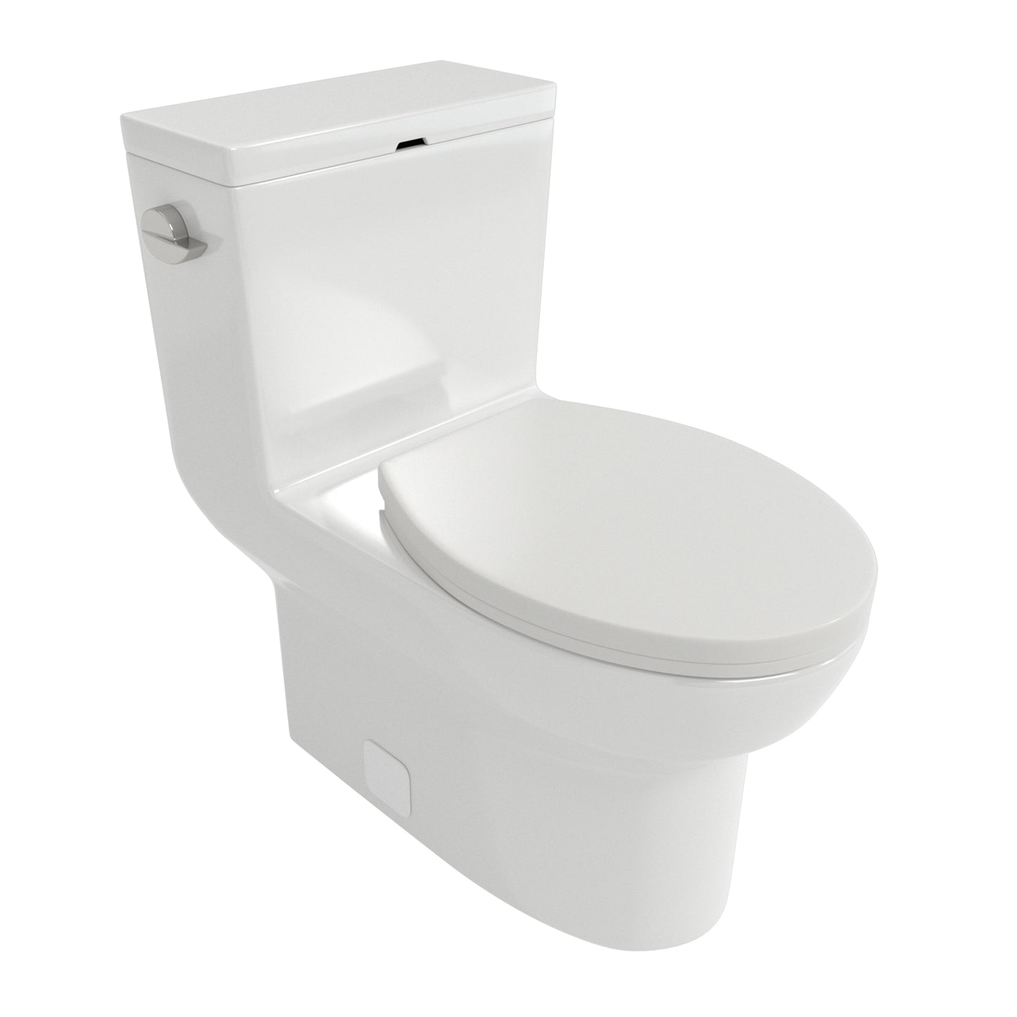 Modern Ceramic One-Piece Toilet with Soft-Close Seat and Efficient Siphon Flush