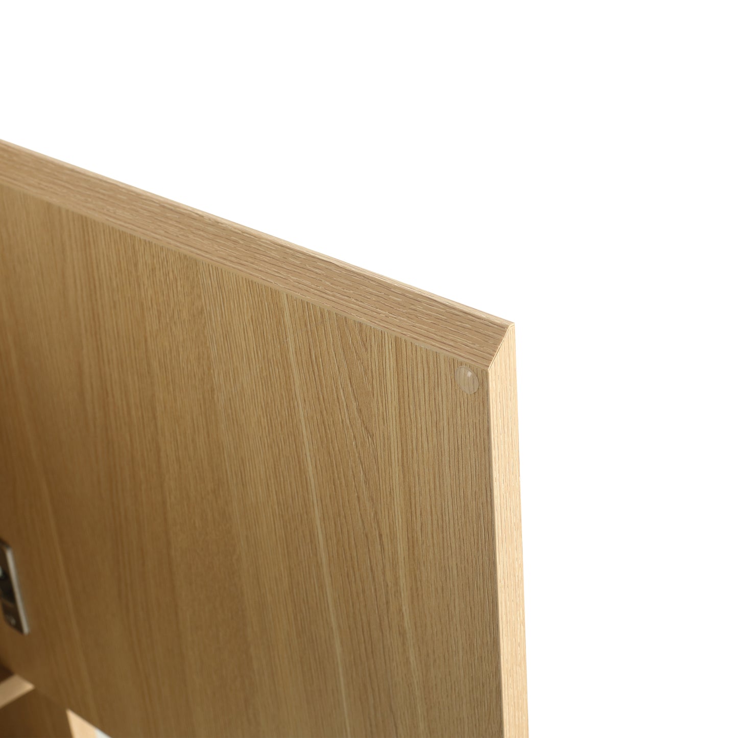 Modern Oak 48" Bathroom Vanity Set with Single Resin Sink and 3-Door Storage Cabinet