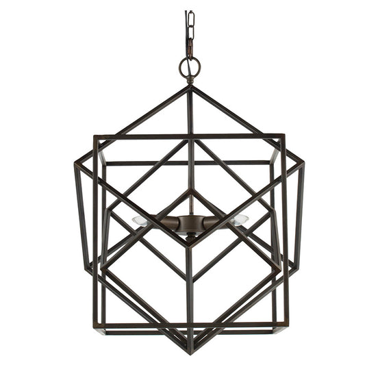 3-Light Metal Chandelier with Adjustable Chain Hanging Fixture Kitchen Bulbs Not Included Matte Black