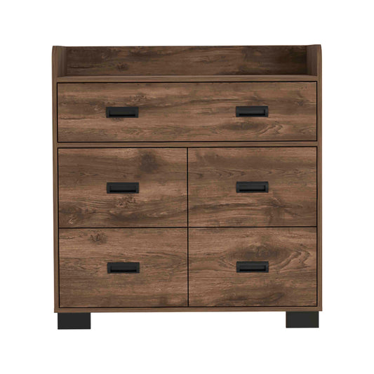 Elegant Dark Brown Alyn Dresser with Dual Storage Drawers and Contemporary Design