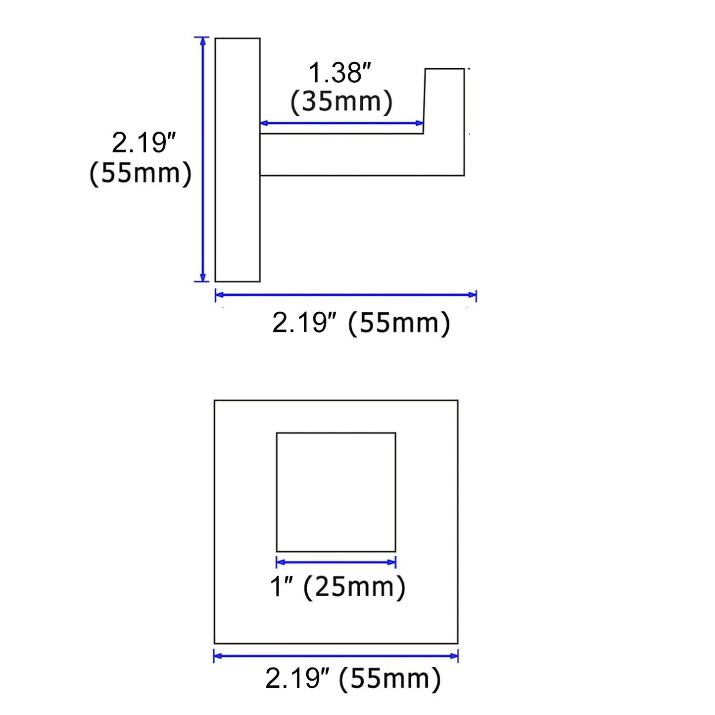 2 Pack Wall-Mounted Stainless Steel Bathroom Towel Hooks/Coat Hooks for Bathroom, Bedroom, Kitchen