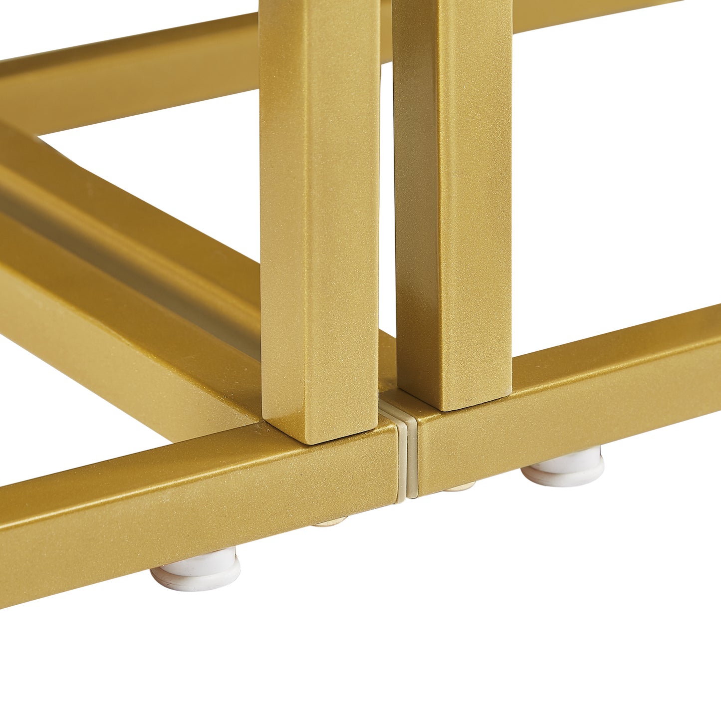 Modern 4-Tier Round Open Bookshelf with Gold Metal Frame and Adjustable Placement Options