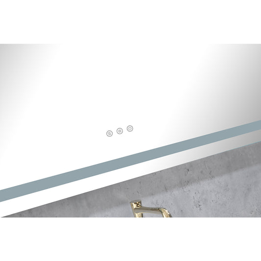 38-Inch LED Illuminated Wall-Mounted Bathroom Mirror with Anti-Fog, Dimmer, and Adjustable Color Temperature Functions