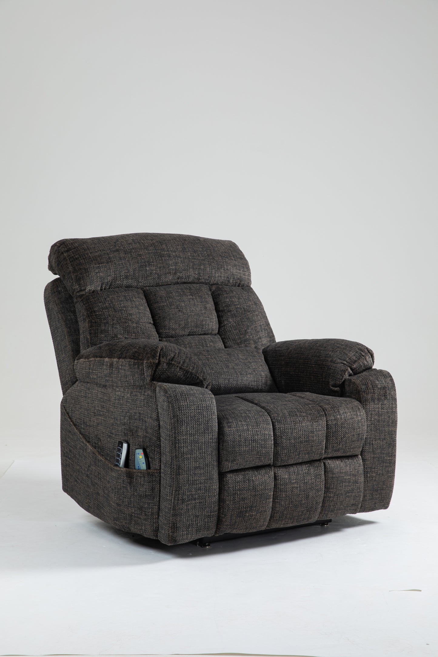 Electric Lift Chair with 180° Flat Lay, Heated Massage, 4 OKIN Motors, 400 lb, 26-Inch, Chenille Velvet