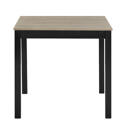 Contemporary Dining Table Two Tone Rustic Brown Black
