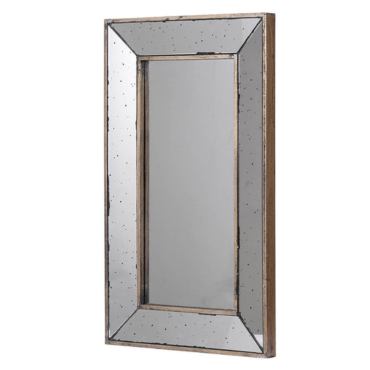 Versatile 16.5x24" Vintage-Style Wall Mirror and Decorative Tray