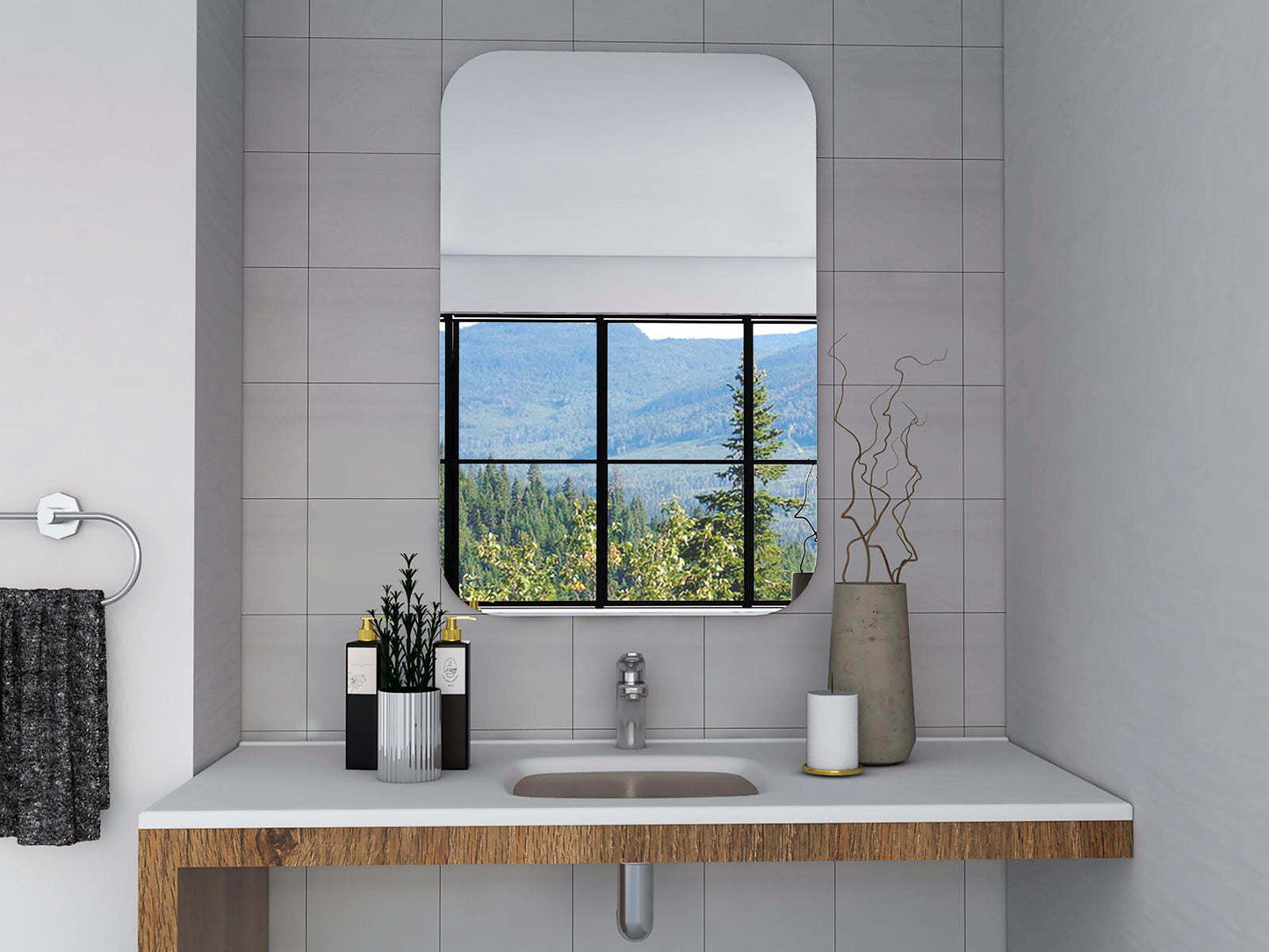 Kenya Medicine Cabinet, Mirror, Double Door, Four Interior Shelves