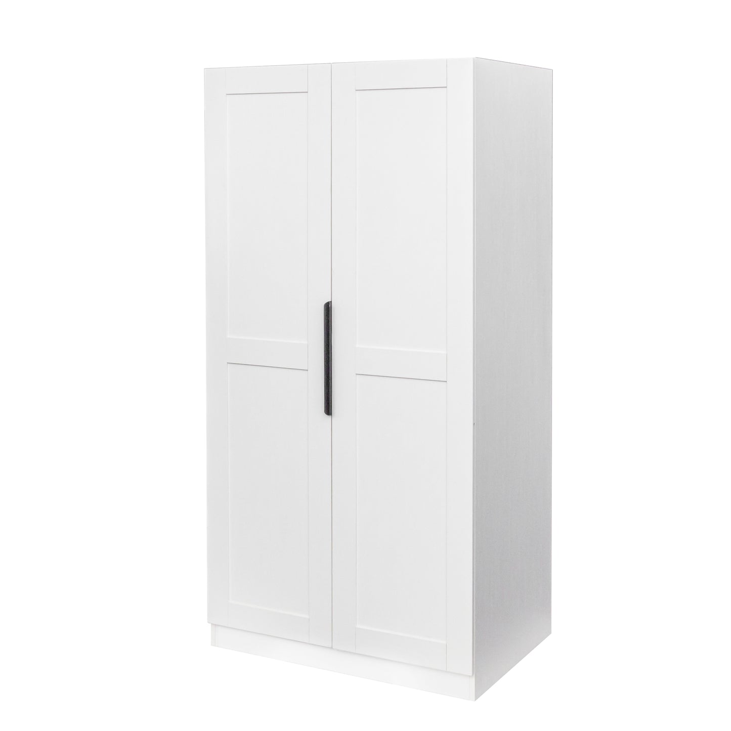 Elegant 62.99” White Freestanding Kitchen Pantry Cabinet with Multi-Level Shelves and Doors for Modern Living Spaces