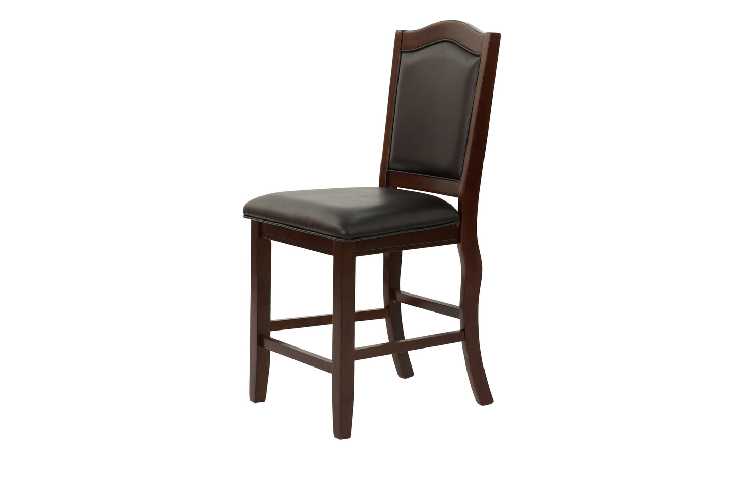 Formal Look Counter Height Dining Table w Shelve And 4x Side Chairs Solidwood Espresso Finish 5pc Set Dining Room Furniture