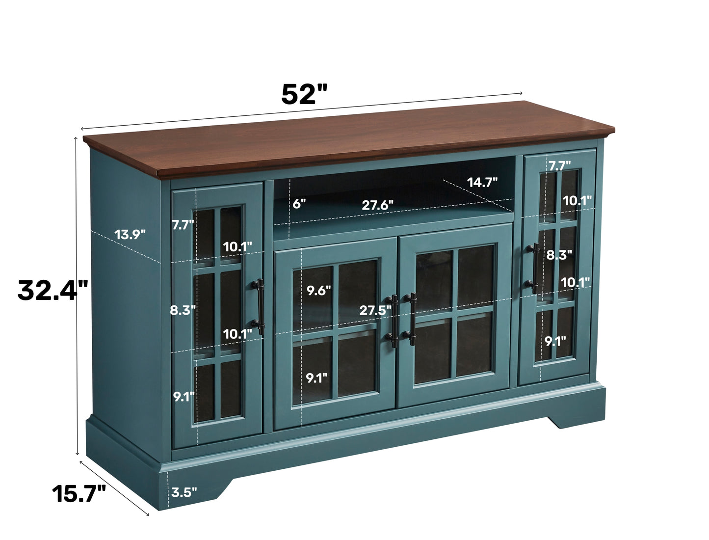 Buffet Table Sideboard with 4 Doors
