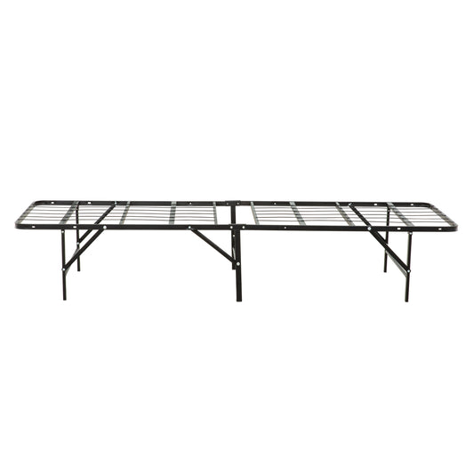 Twin XL Solid Metal Bed Frame with Strong Support and Under-Bed Storage - Black
