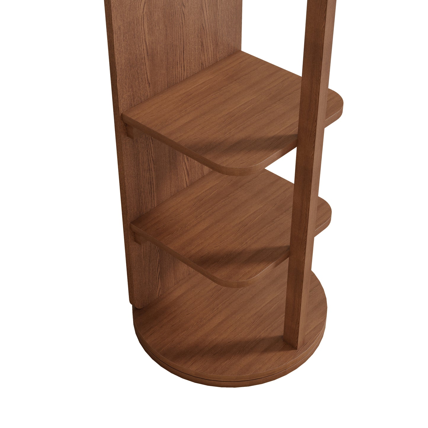 Walnut Full-Length Solid Wood Mirror with Hanger - 65.7"x17.7" - Elegant Space-Saving Design for Bedroom/Living Room