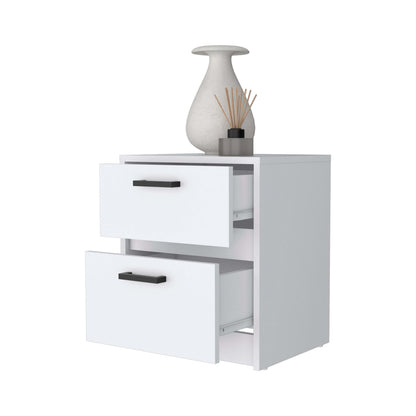 Augusta Floating Nightstand with 2-Tier Shelf and 1-Drawer