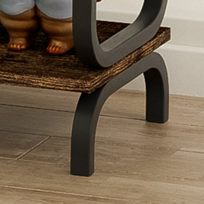 Rustic Industrial 5-Tier Bookshelf with Metal Frame for Home and Office - Vintage Brown Open Storage Unit